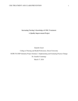 Increasing nursing's knowledge of CHG treatment: a quality improvement project
