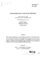 Experimental particle physics. Progress report, September 16, 1991--September 30, 1992