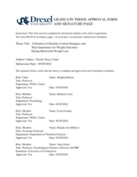 Utilization of Stimulus Control Strategies and Their Importance for Weight Outcomes During Behavioral Weight Loss