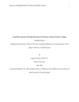 Social determinants of health education in physician assistant faculty training