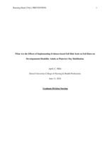 What are the effects of implementing evidence-based fall risk scale on fall rates on developmental disability adults at Plainview Day Habilitation