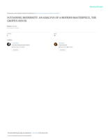 Sustaining Modernity: An Analysis of a Modern Masterpiece, the Gropius House
