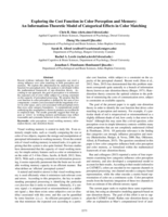 Exploring the Cost Function in Color Perception and Memory: An Information-Theoretic Model of Categorical Effects in Color Matching