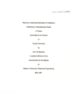 Maximum likelihood estimation of ultrasonic reflectivity in nonstationary noise