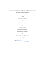 Prediciting graduation from drug court using urinalysis testing and other measures
