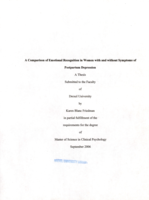 A comparison of emotional recognition in women with and without symptoms of postpartum depression