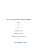 Adaptive algorithm for high data rate through-metal communication