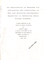 An exploration of methods for evaluating the usefulness of new and existing aerodynamic equations in detecting nasal airway disease