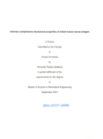 Intrinsic compressive mechanical properties of infant human tarsal anlagen