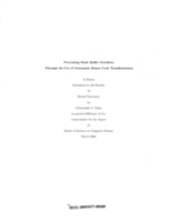 Preventing stack buffer overflows through the use of automatic source code transformation