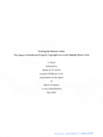 Evolving the internet artist: the impact of intellectual property copyright law on the digitally based artist