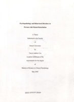 Psychopathology and behavioral disorders in persons with mental retardation