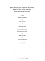 Reactivity studies of primary reference fuel blends in a motored engine