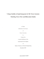 Voltage stability of small integrated AC/DC power systems: modeling, power flow and bifurcation studies