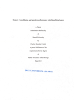 Memory consolidation and interference resistance with sleep disturbances