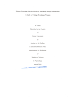 Dietary restraint, physical activity and body image satisfaction: a study of college freshman women
