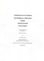 Consideration of overseas environmental compliance during weapon system development