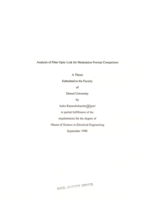 Analysis of fiber optic link for modulation format comparison