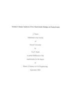Seismic column analysis of two steel-girder bridges in Pennsylvania