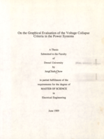 On the graphical evaluation of the voltage collapse criteria in the power systems