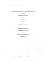 Developing a method for RNR treatment adherence rating