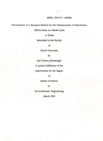 Development of a standard method for the determination of disinfection effectiveness on Giardia cysts