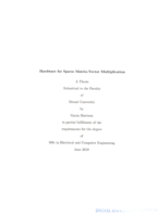 Hardware for sparse matrix-vector multiplication