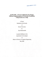 ForPowER: a novel architecture for energy efficient implementation for fork-join parallelism using system on a chip