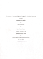 Development of automated brightfield imaging for cryoplane microscopy