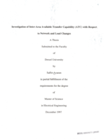 Investigation of inter-area available transfer capability (ATC) with respect to network and load changes