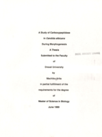 A study of carboxypeptidase in Candida albicans during morphogenesis
