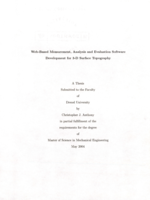 Web-based measurement, analysis and evaluation software development for 3-D surface topography