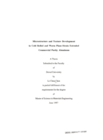 Microstructure and texture development in cold rolled and warm plane-strain extruded commercial purity aluminum