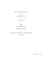 Signature analysis for analog circuit