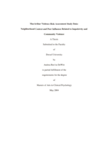 MacArthur violence risk assessment study data: neighborhood context and peer influence related to impulsivity and community violence