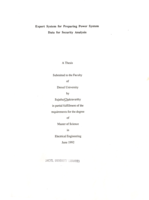 Expert system for preparing power system data for security analysis
