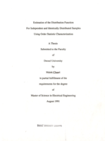 Estimation of the distribution function for independent and identically distributed samples using order statistic characterization