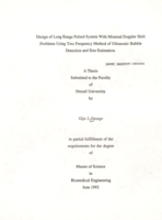 Design of long range pulsed system with minimal Doppler shift problems using two frequency method of ultrasonic bubble detection and size estimation