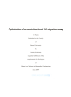 Optimization of an omni-directional 2-D migration assay