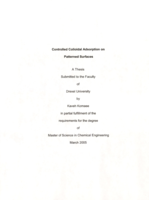 Controlled colloidal adsorption on patterned surfaces