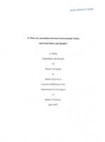 Is there an association between socioeconomic status and food safety and quality?