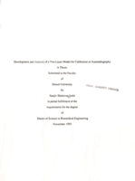 Development and analysis of a two layer model for calibration in autoradiography