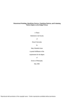 Dimensional modeling: identifying patterns, classifying patterns, and evaluating pattern impact on the design process