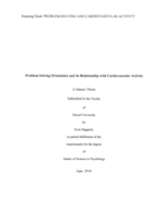 Problem-solving orientation and its relationship with cardiovascular activity