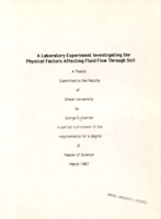 A laboratory experiment investigating the physical factors affecting fluid flow through soil