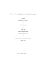 Testing the phase-shifting capacity of light in human subjects