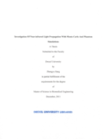 Investigation of near-infrared light propagation with Monte Carlo and phantom simulations