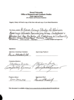 A focus group study of African American women recovering from substance abuse for the purpose of creating a culturally specific dance/movement therapy model