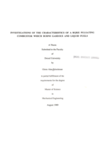 Investigations of the characteristics of a Rijke pulsating combustor which burns gaseous and liquid fuels