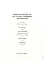 Validation of the Nutri-Food Sort: food preferences, food frequency and nutrient intake